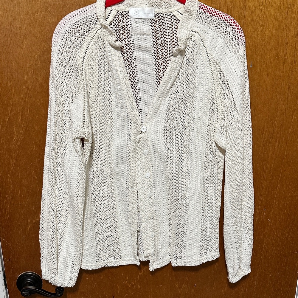 Liam & Co open-knit style layering top
